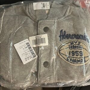 Abercrombie Gray Varsity Jacket